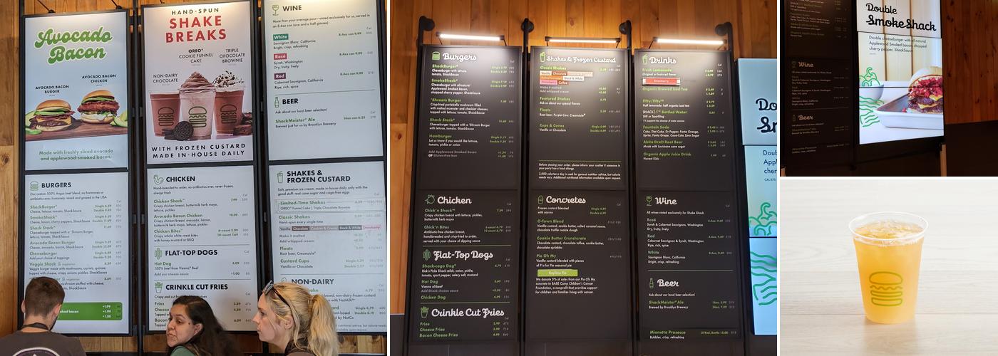 Shake Shack Florida Mall Menu