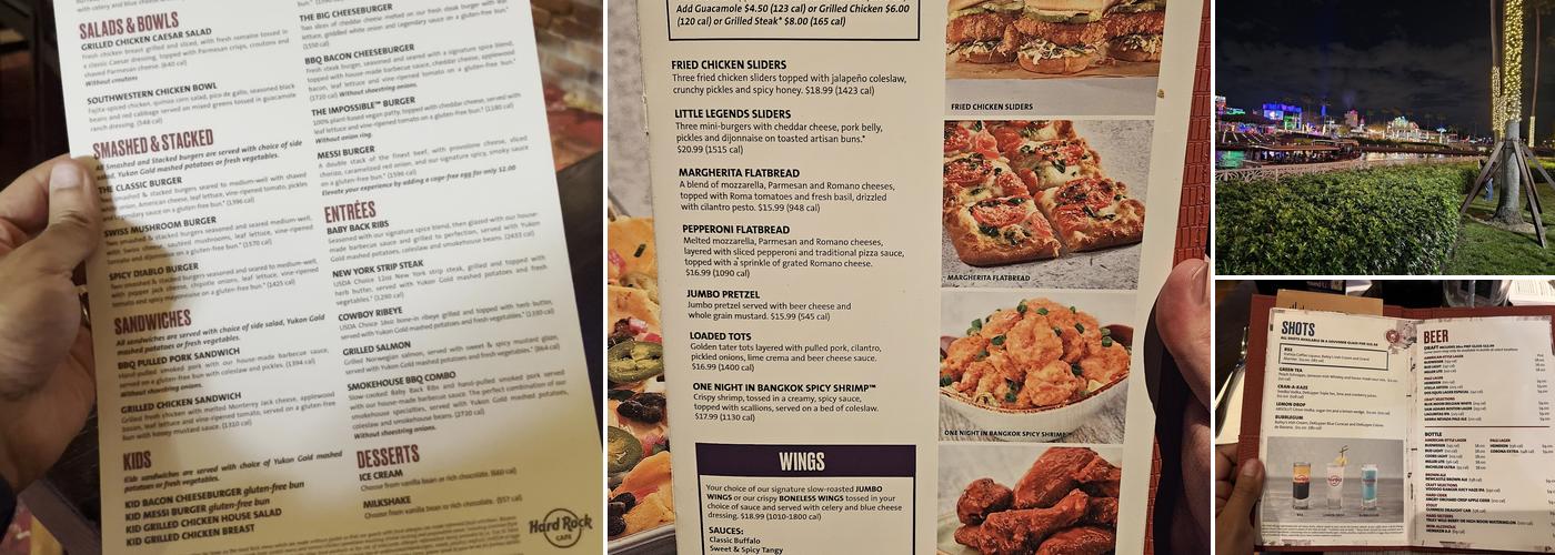 Hard Rock Cafe Menu
