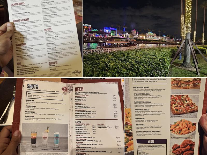 Hard Rock Cafe Menu