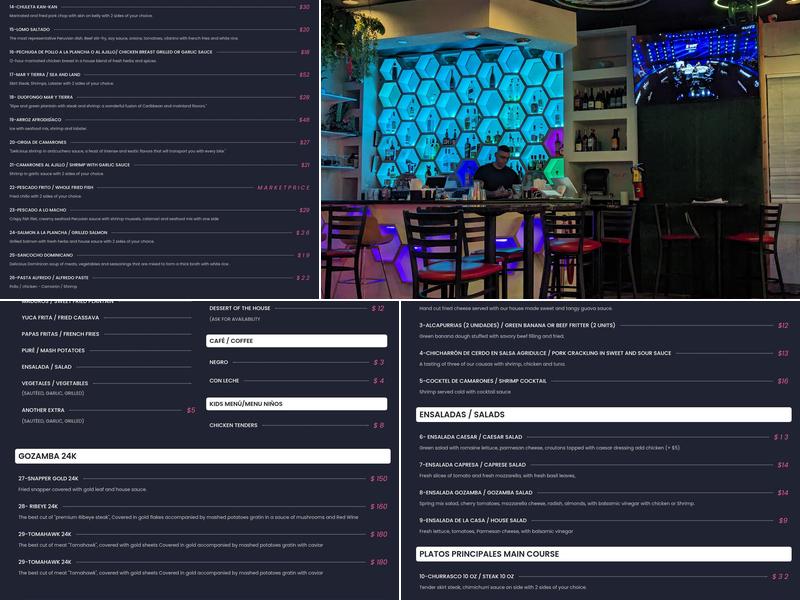 Gozamba Restaurant & Lounge Menu