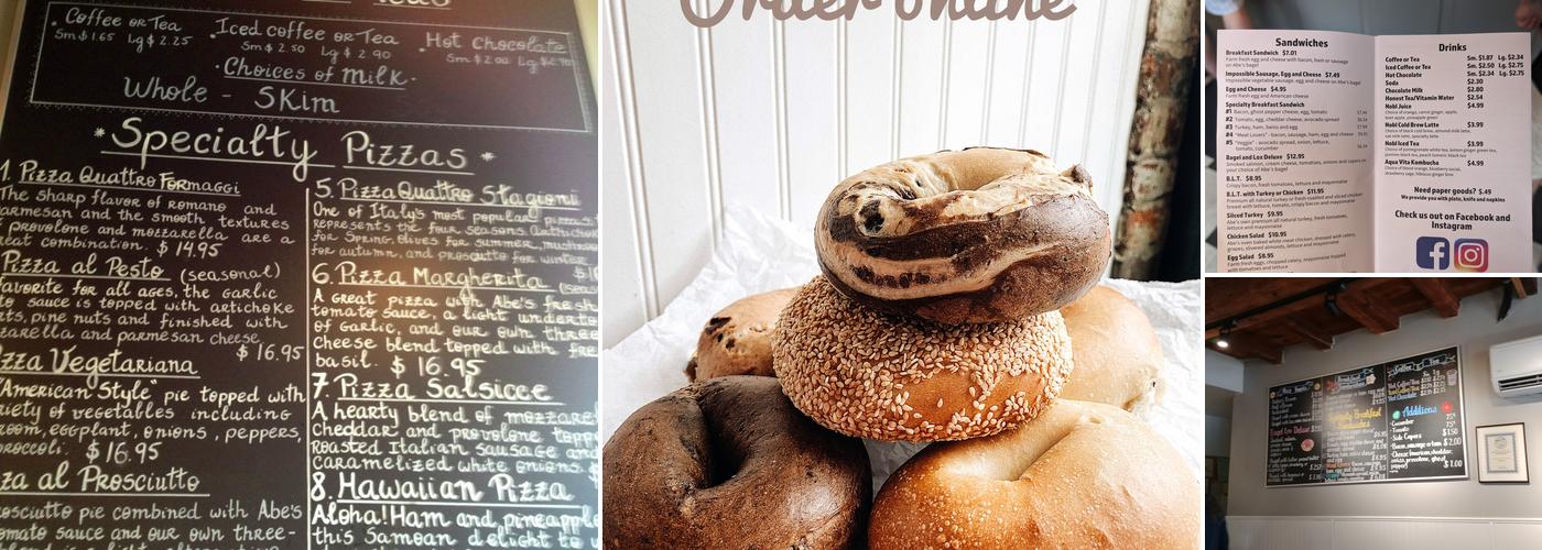 Abraham's Bagels Menu