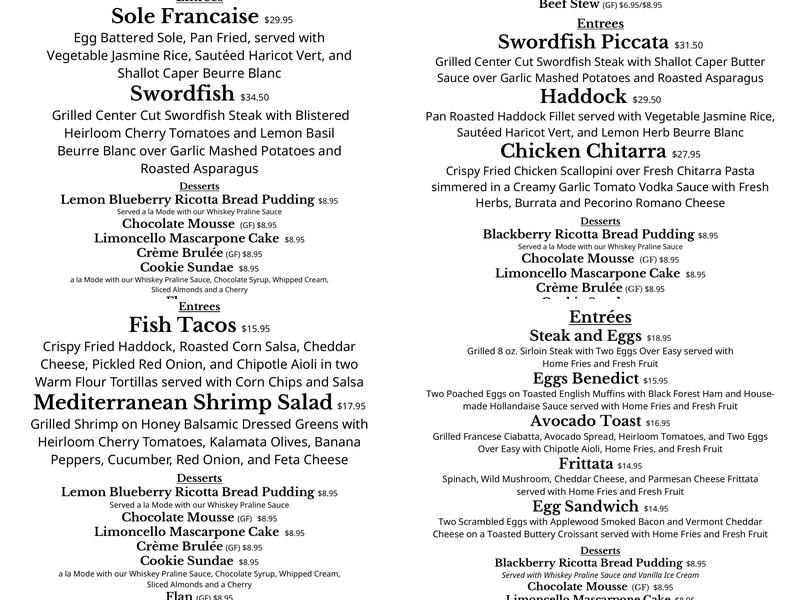 Loretta Menu