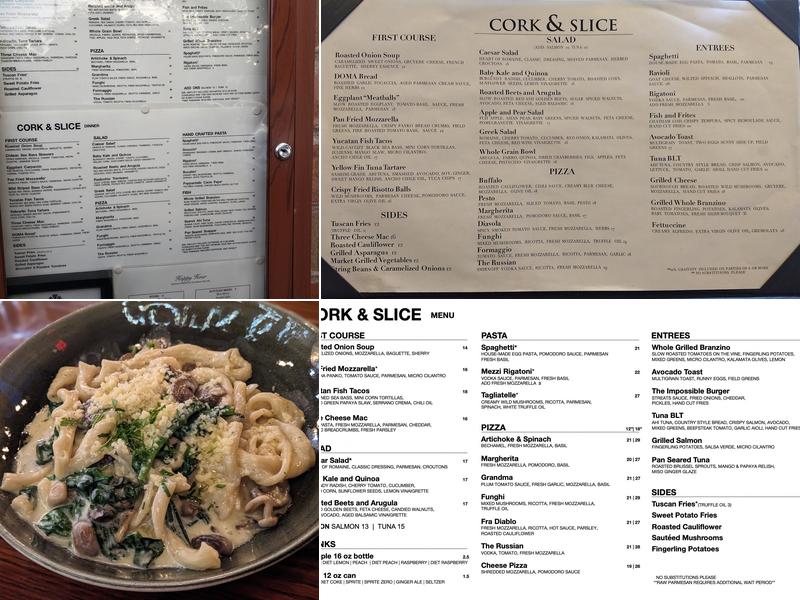 Cork & Slice Menu