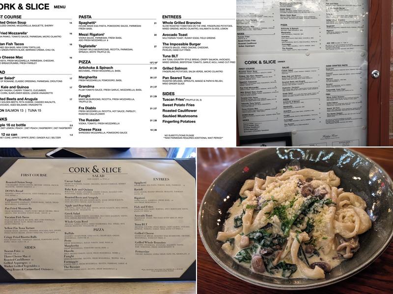 Cork & Slice Menu