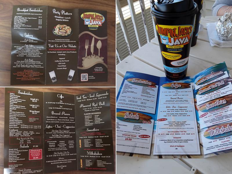 Jumpin' Jack's Java Menu