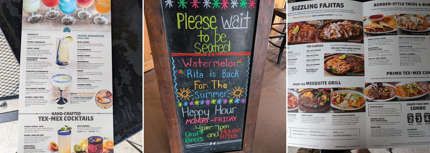 On the Border Menu