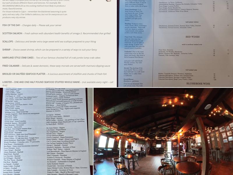 Cap's Place Menu