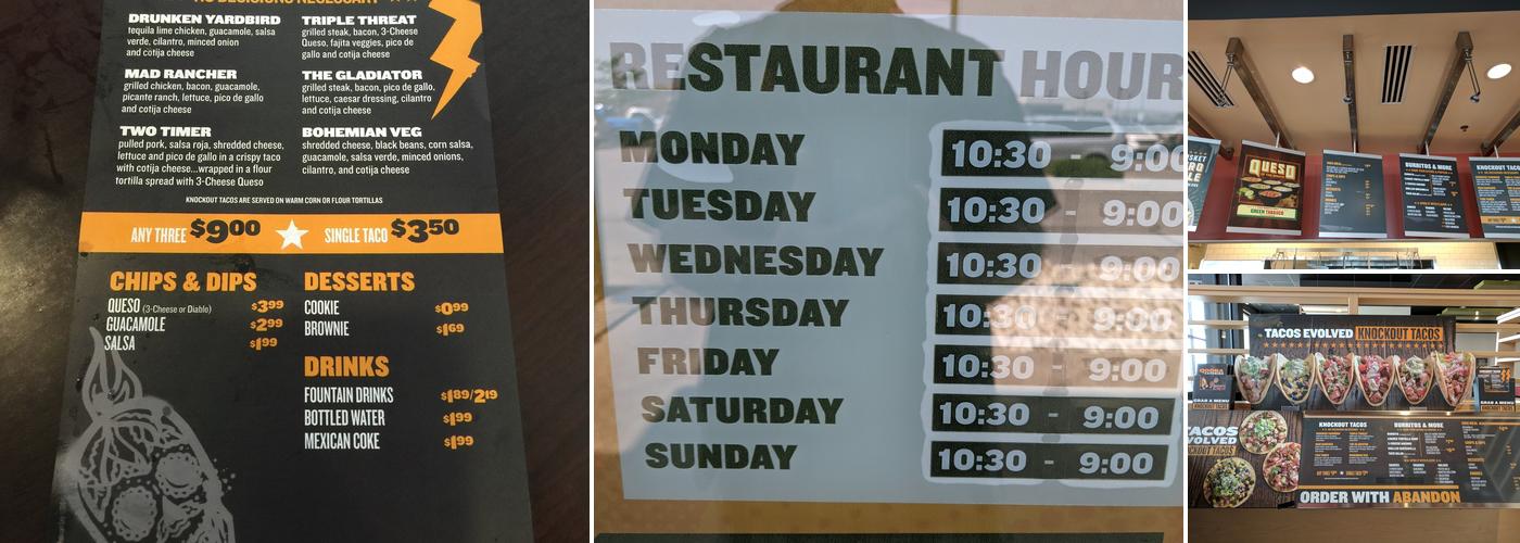 QDOBA Mexican Eats Menu