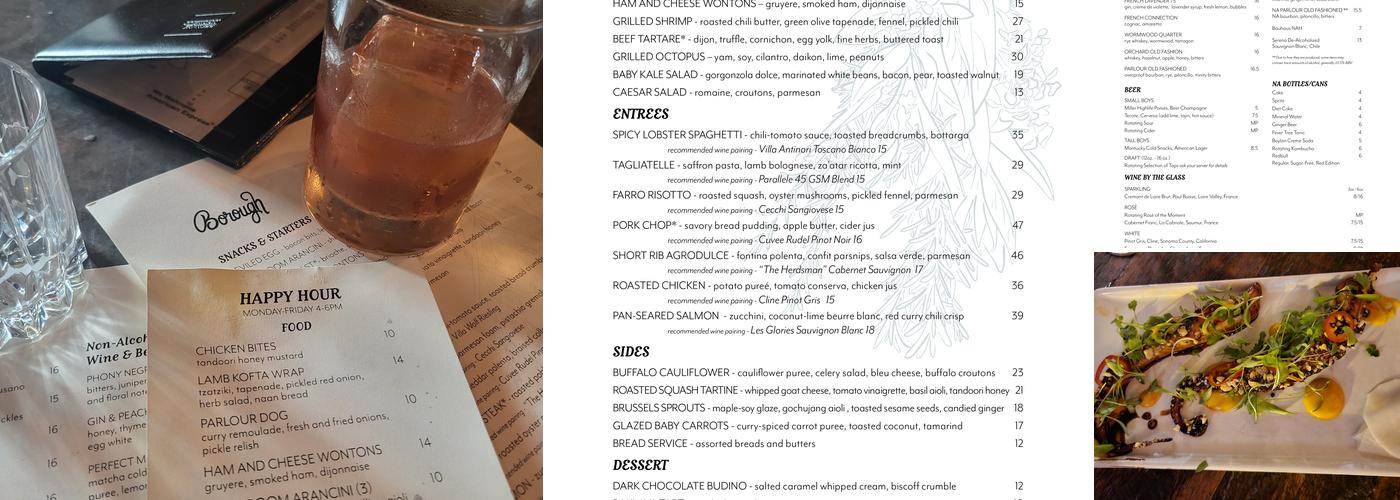 Borough Menu