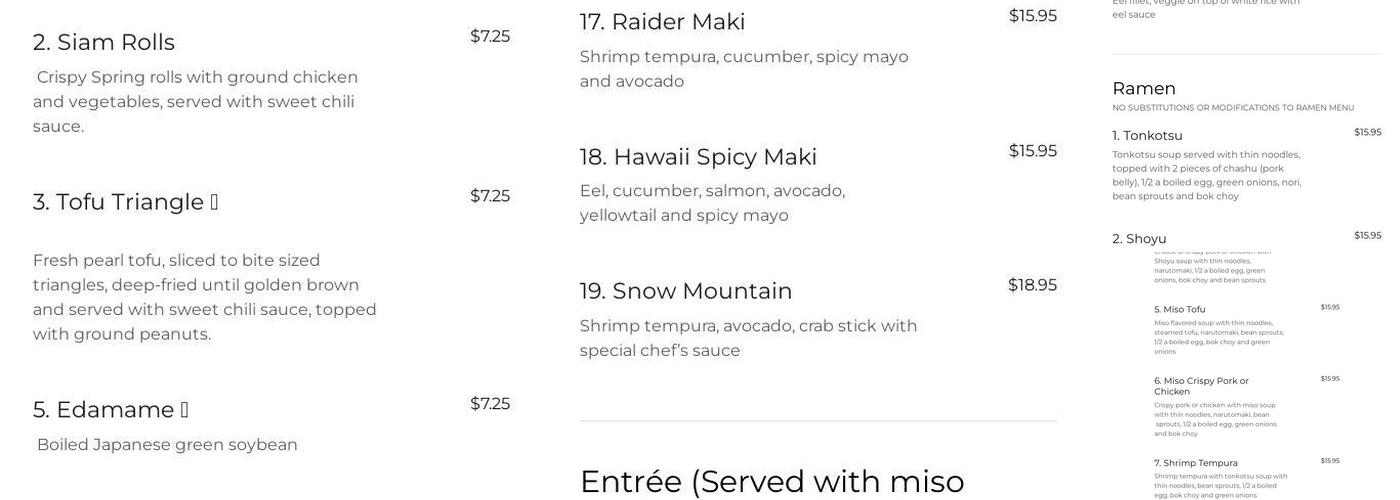 Mapow Menu