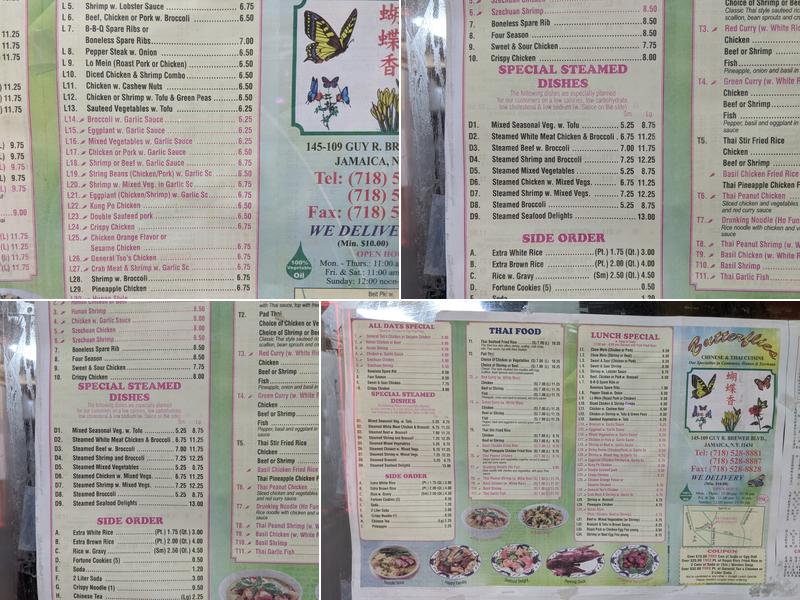 New Butterfly Restaurant Menu