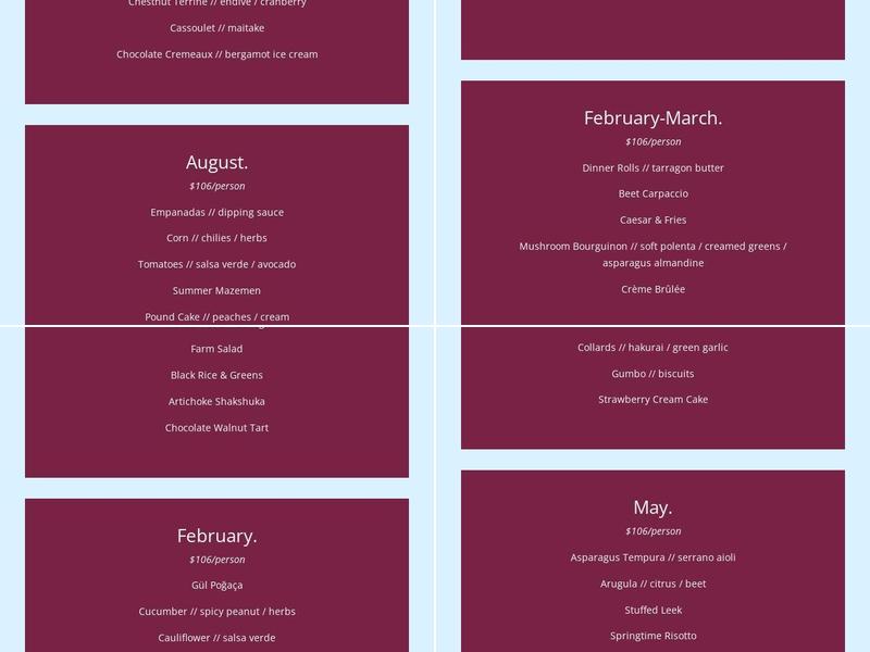 Mandarava Menu
