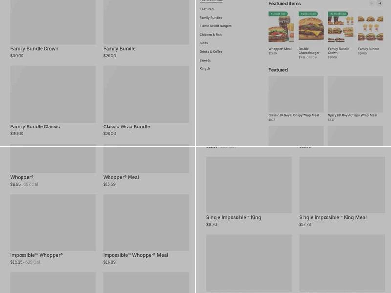 Burger King Menu