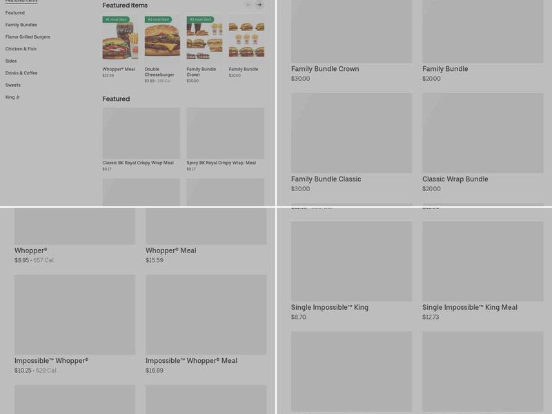 Burger King Menu