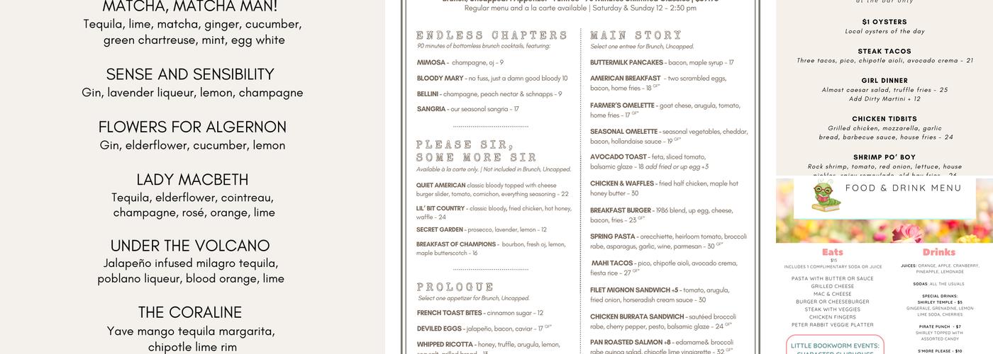 Beginnings Menu