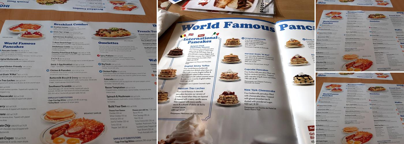 IHOP Menu