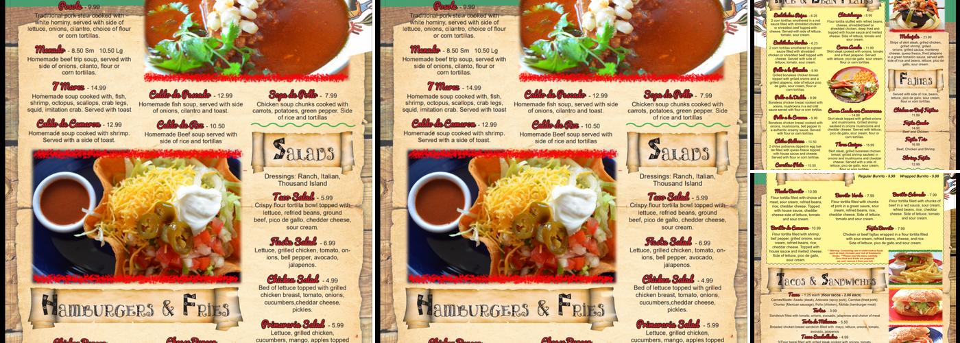 Palacios Mexican Grill Menu