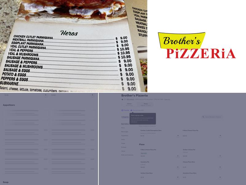 Brother's Pizza Menu