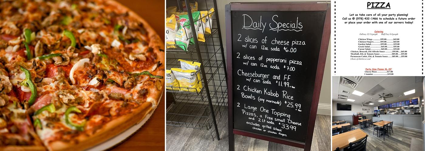 Rowley House of Pizza Menu