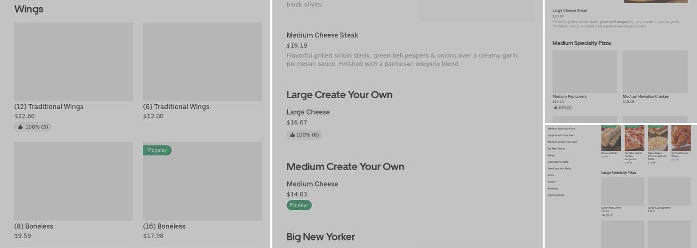 Pizza Hut Menu