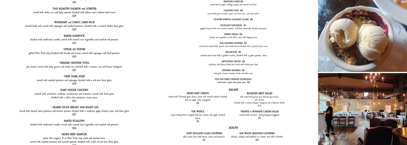 1640 Hart House Menu