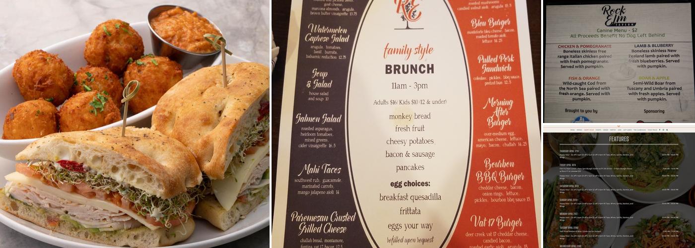 Rock Elm Tavern Menu