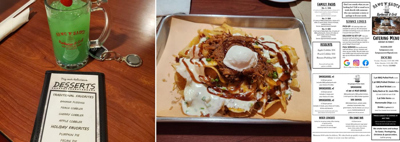 Hawg N Sauce Menu