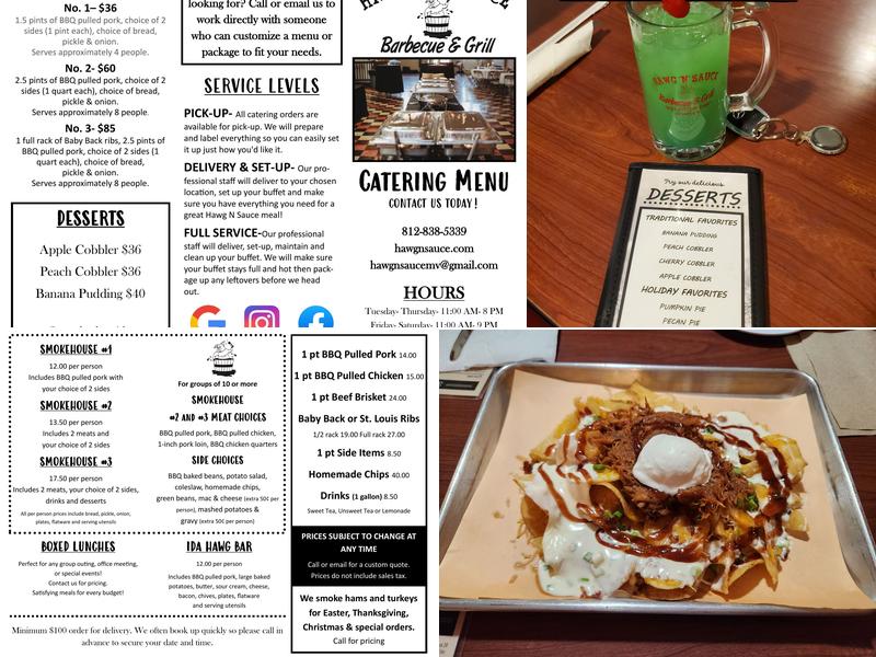 Hawg N Sauce Menu