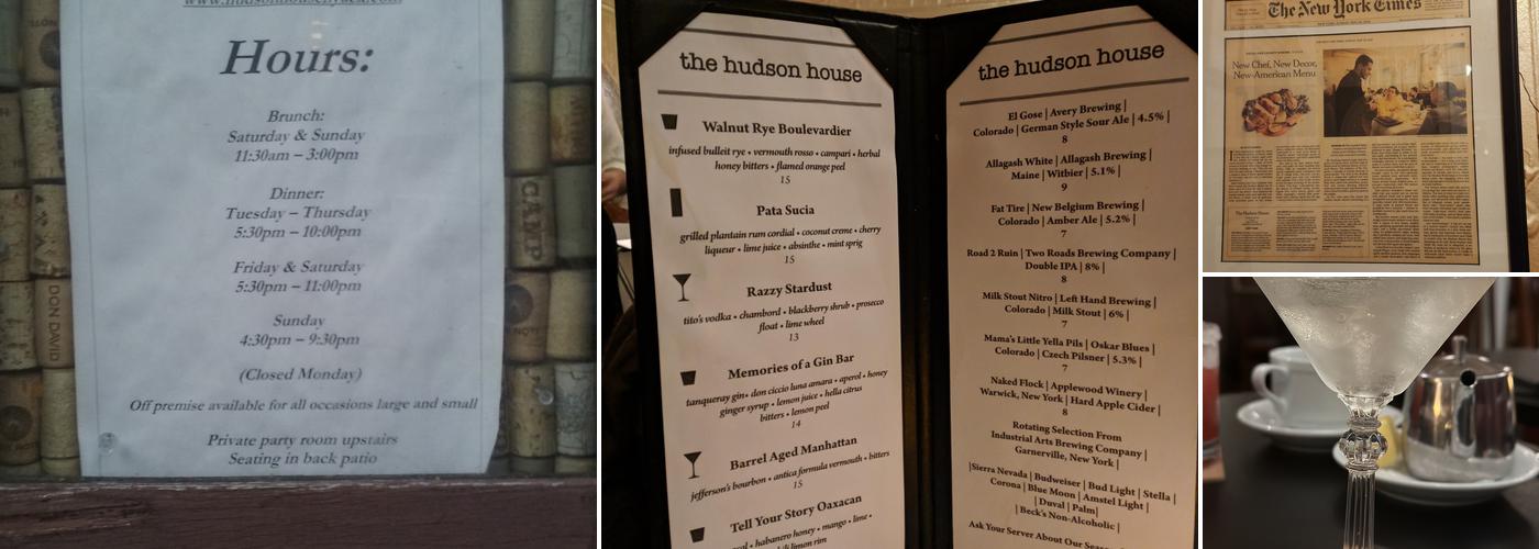Hudson House Menu