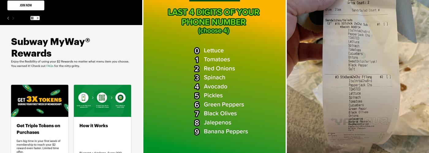 Subway Menu