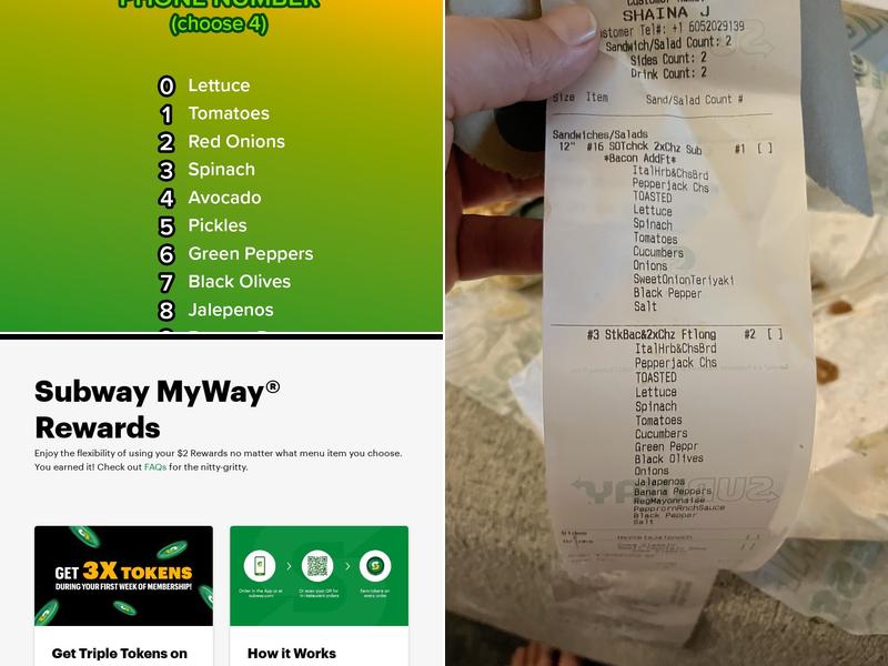 Subway Menu