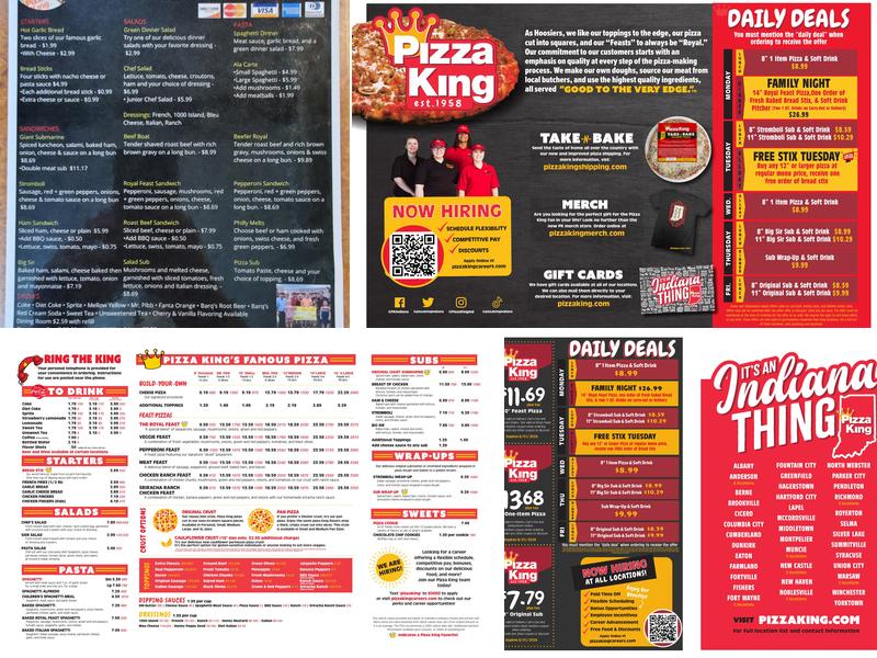 Pizza King Menu