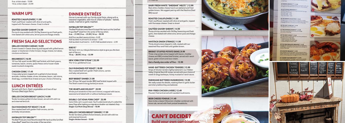 Machine Shed Restaurant Lake Elmo Menu