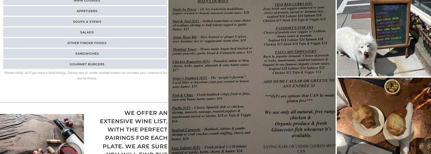 Passports Eatery and Wine Bar Menu