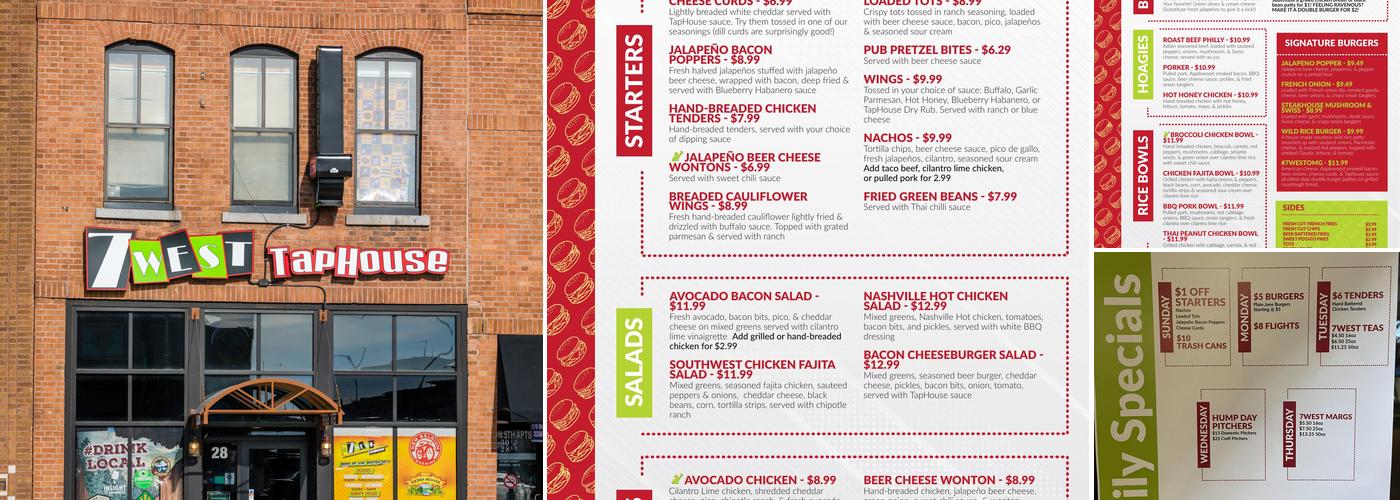 7 West Taphouse - St Cloud Menu