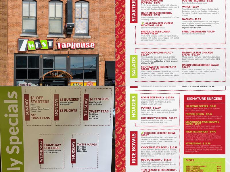 7 West Taphouse - St Cloud Menu