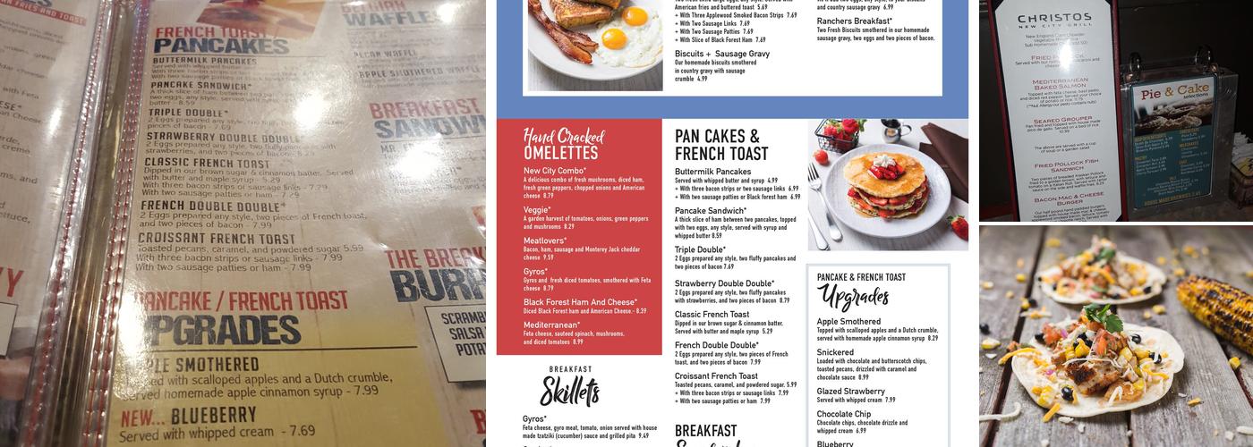 Christos West Lafayette Menu