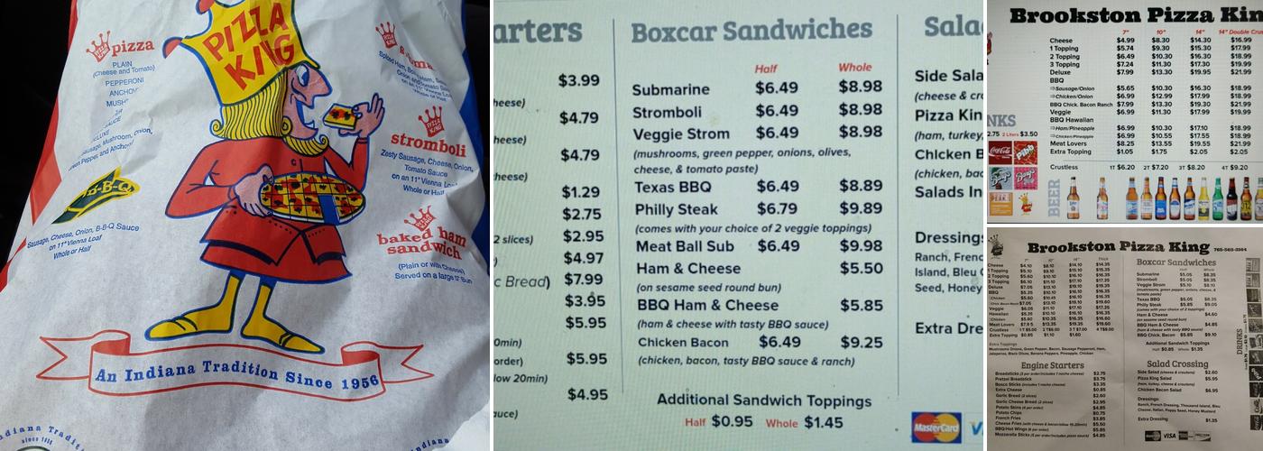 Pizza King Menu