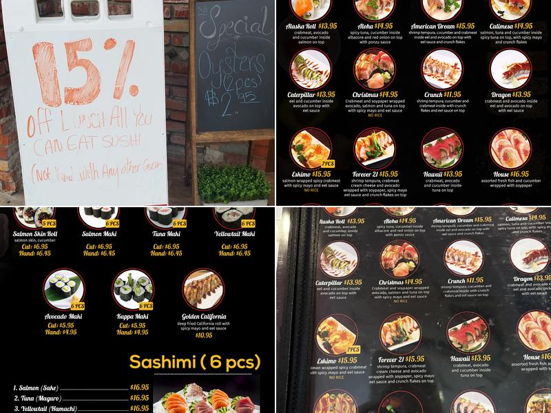 21 Sushi House Menu