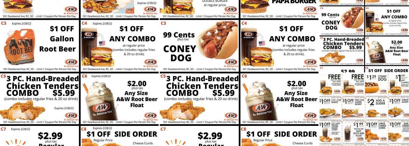 A&W Restaurant Menu
