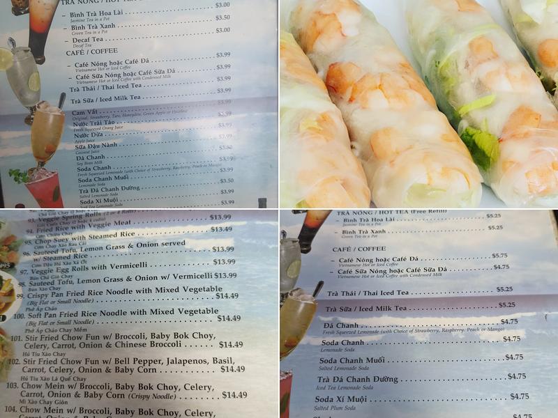 Ocean Phở Menu