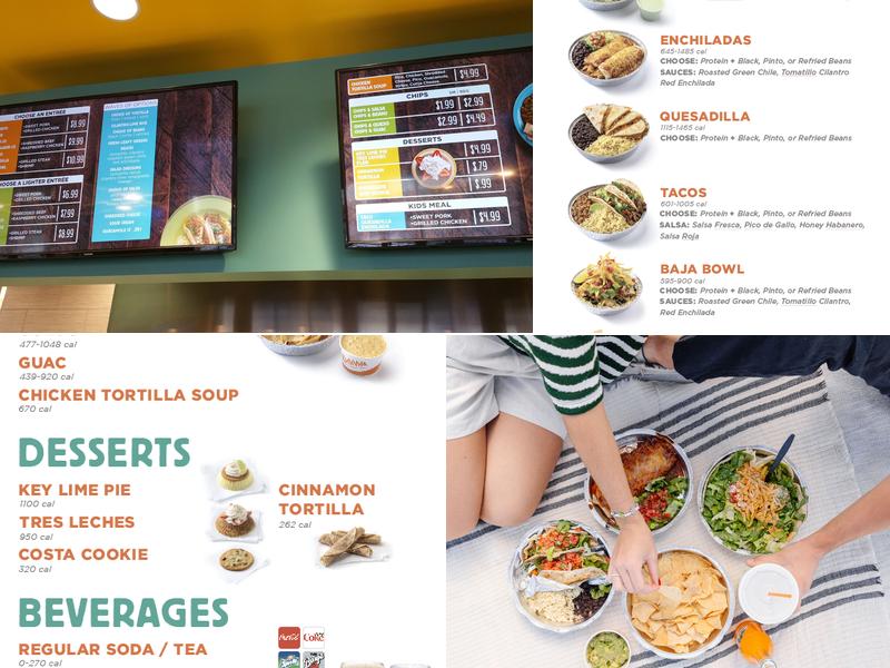 Costa Vida Menu