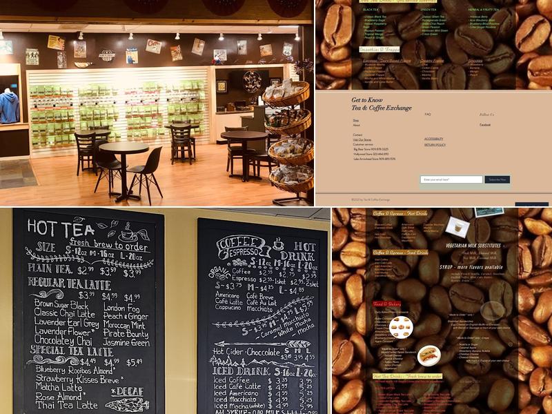 Tea & Coffee Exchange Menu