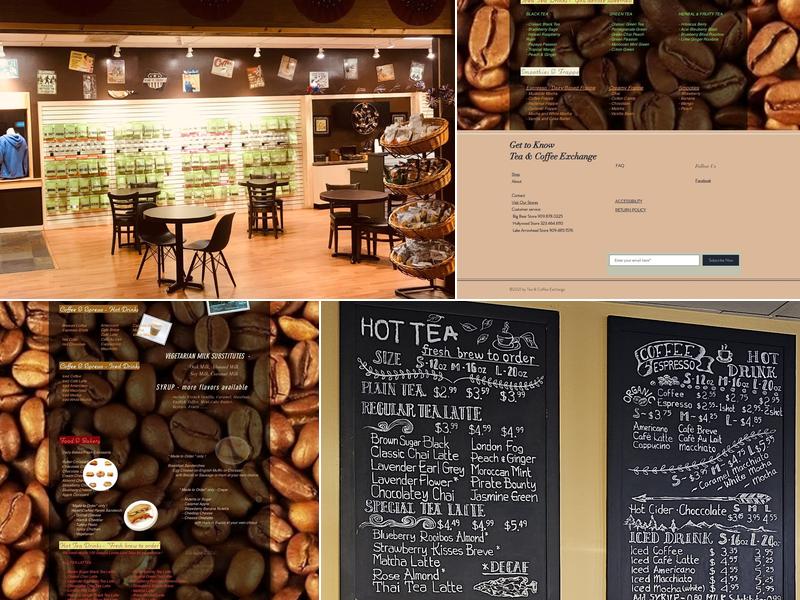Tea & Coffee Exchange Menu