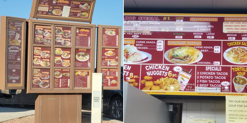 Alberto's Mexican Food Menu