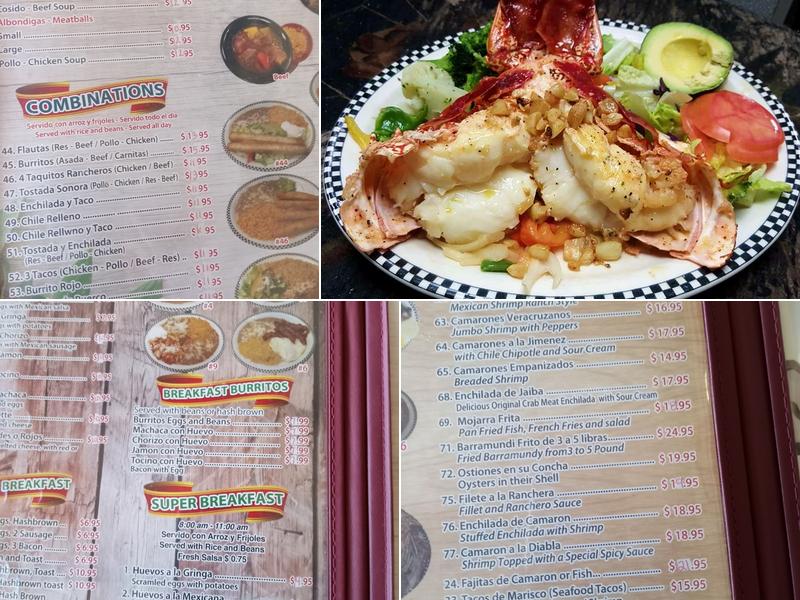 Casa Jimenez Restaurant Menu
