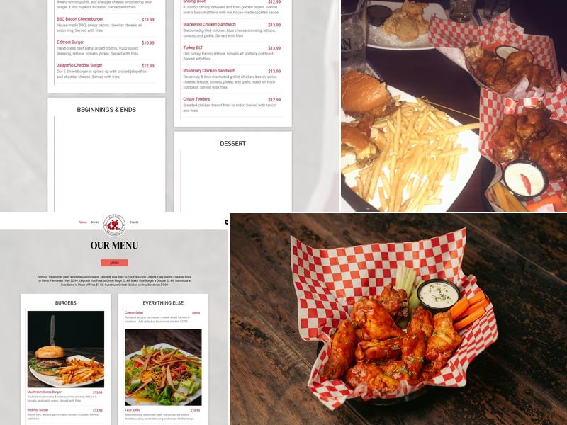 The Red Fox Bar & Grill Menu