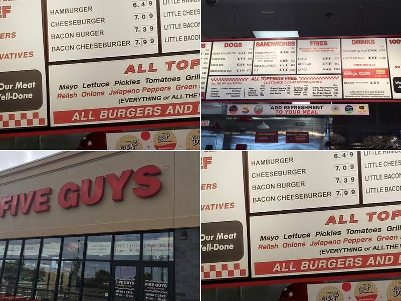 Five Guys Menu