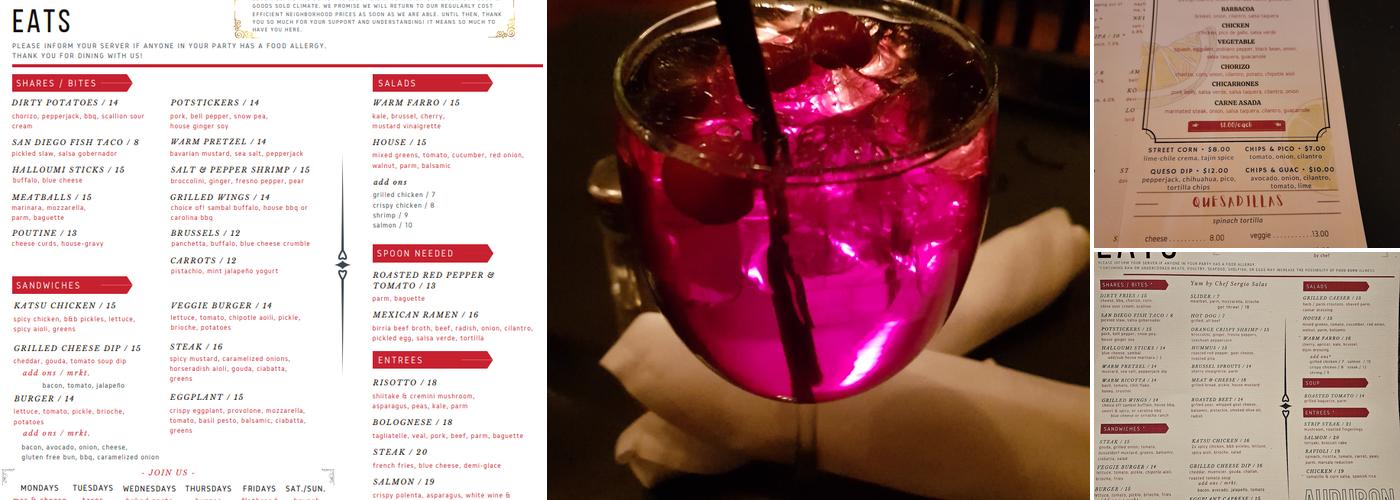 Audubon Menu