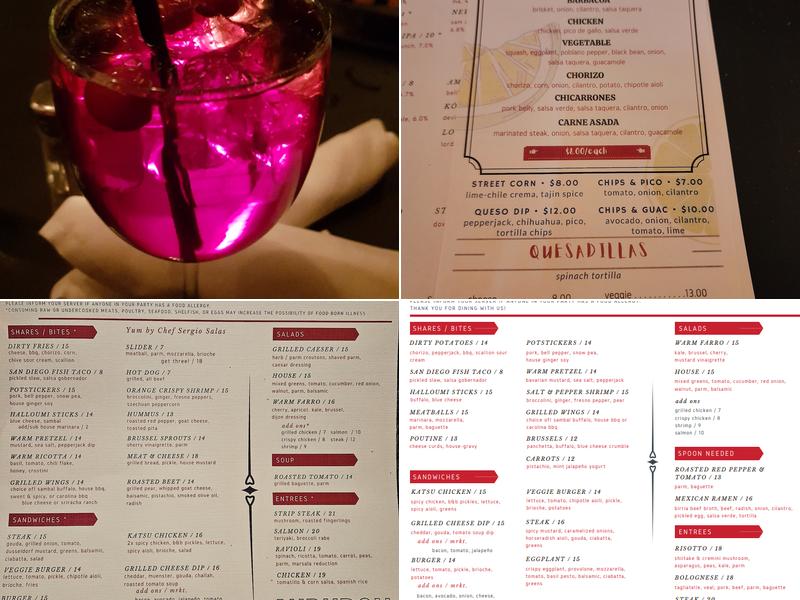Audubon Menu